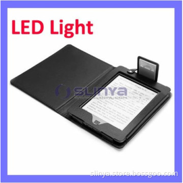 for Amazon Kindle 4 LED Light Leather Case (CASE-141)